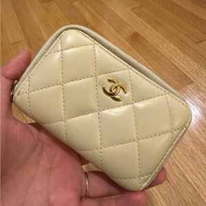 Chanel Lambskin Beige Coin Purse